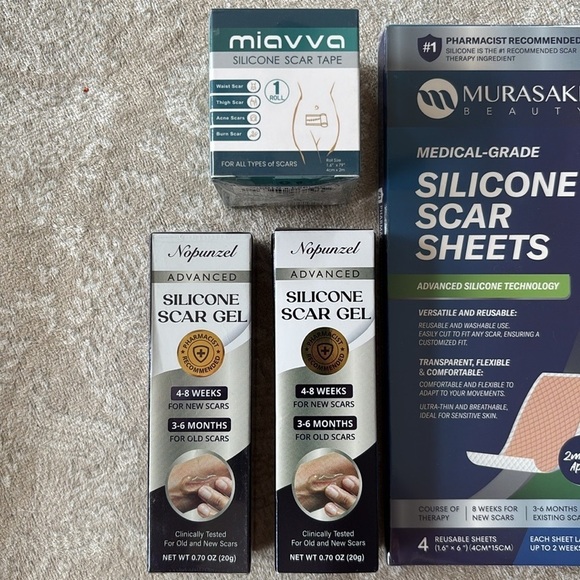 Brand New Lot of Silicone Scar Tape Sheets Advanced Treatment Scar Gel Cream - Picture 7 of 14